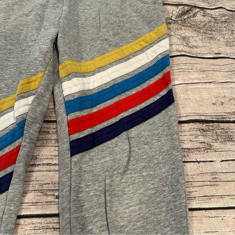 Mini Boden Grey With Appliqué Stripes Sweat Joggers Unisex Size 12 - Picture 5 of 7